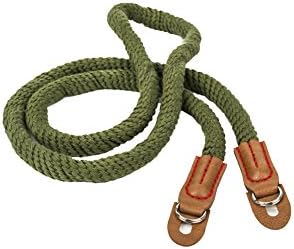 Vintage Handmade Cotton Leather Camera Neck Strap for Leica Nikon Fuji Pentax Canon Panasonic Sony Long Army Green - Image 6