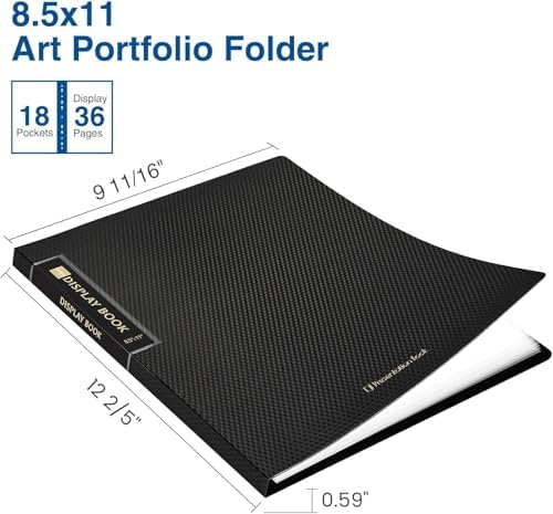 Sooez Binder with Plastic Sleeves 18-Pocket, Displays 36 Pages, 8.5"x11" - Image 2