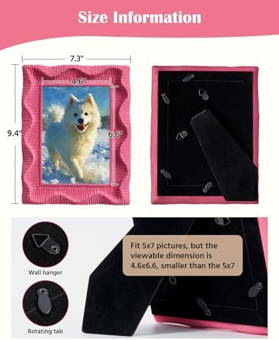 5x7 Picture Frame Pink for Watercolor Drawings Prints,Rose Pink - Image 5