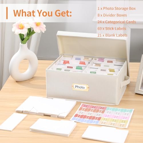 Aokeyee Photo Storage Box Holds 3400+ 4x6 Pictures - Image 5