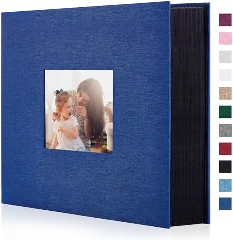 Artmag Photo Album 4x6 1000 Large Capacity Linen Album Book Holds 1000 Horizontal and Vertical Photos for Family Wedding Anniversary (1000 Pockets, Blue) by Artmag