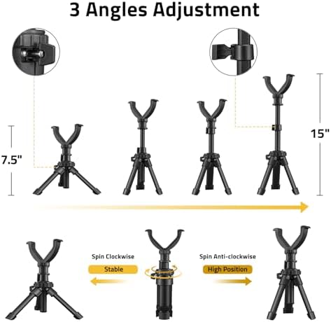 CVLIFE Shooting Rest Tripod 360 Degree Rotation V Yoke Stand - Image 4