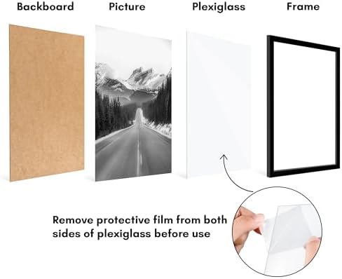 Americanflat 16x24 Poster Frame 5-Pack - Slim Molding - Black - Image 4