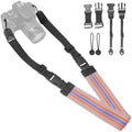 YFWE Adjustable Camera Neck Strap, Vintage Woven Shoulder & Crossbody Camera Strap with 4 Connection Ways, Anti-Slip Camera Strap for DSLR, Mirrorless & Camcorder, Travel & Outdoor Photography Gear by YFWE
