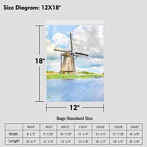 50 Pack 12x18 Inch Acid-Free Crystal Clear Plastic Sleeves for Art Prints - Image 2