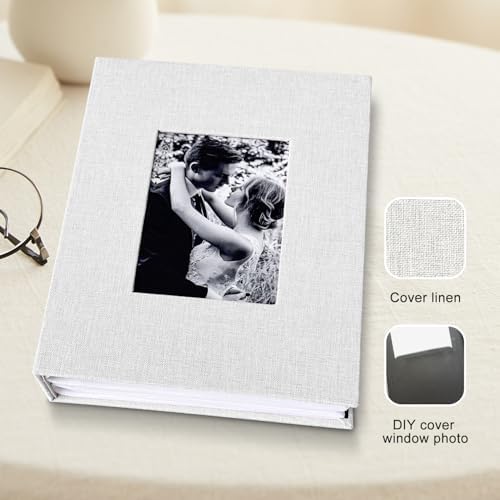200-Pocket Photo Album 4x6 - Slip-In Picture Album with Linen Cover & Display Window, Vertical Photo Book for Wedding, Family, Baby, Anniversary & Vacation Memories (Holds 200 Photos) - Image 3