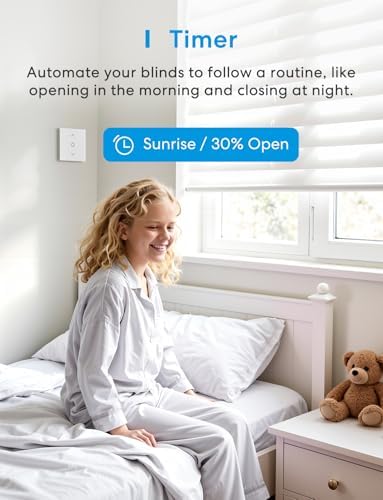 meross Matte Roller Shutter Switch Smart 80 x 80 mm, WLAN Roller Shutter Switch with Timer for Roller Shutters, Blinds, Awnings, Compatible with Alexa, Apple HomeKit and Google Home, 2 Pieces - Image 6