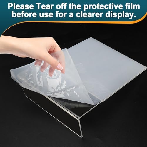 Acrylic Sign Holder 5x7 Inches, 16 Pack Clear Plastic Table Paper Display Stand, L-Shape Vertical Menu Holder Stand, Clear Picture Photo Flyer Display Stand for Restaurants, Store Show, Office Desktop - Image 5