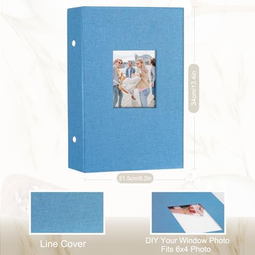 Artmag Photo Album 4x6 300 Large Capacity Linen Album Book Holds 300 Horizontal Photos for Family Wedding Anniversary (300 Pockets, Teal) - Image 2