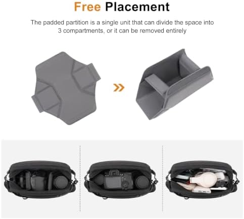 MOSISO Camera Bag Camera Photographers Bag, Shoulder Photography Bag, Black - Image 3