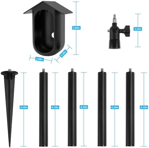 HOLACA Spike Pole Mount Ground Stake and Weatherproof Silicone Skin for Arlo Essential Security Camera(2nd & 3rd Gen),Suitable for Stake into Soft Ground - Image 6