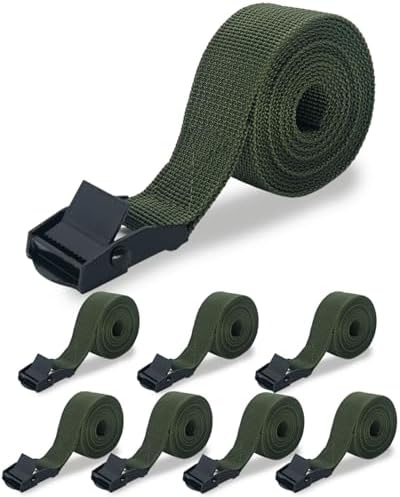 Trail Camera Straps, Game Cam Mounting Strap with Long-Lasting Alloy Buckle, Nylon Fiber Strap for Wildlife Trial Camera Accessory, Deer Camera Tree Belts, 25mm Width* 6 ft. Long (8 Packs) by Upperosey