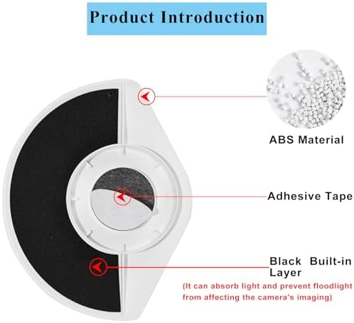 Rain Cover Compatible with Ring Outdoor Cam Plus–Anti-Glare Sun Shield, All-Weather Waterproof Protector, Adhesive No-Drill Easy Install, Dustproof Snowproof UV Resistant,1 Pack (White) - Image 4