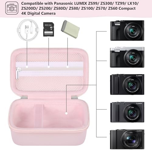 Camera Case for Panasonic LUMIX ZS99/ZS300 Digital Camera,Jelly Pink - Image 2