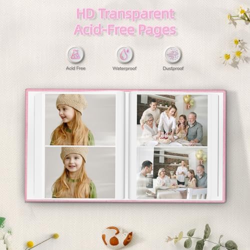 popotop Photo Album 4x6-200 Photos Photo Books with 200 Horizontal Pockets,Linen Cover Albums for Family Wedding Anniversary Baby Vacation Pictures - Image 3
