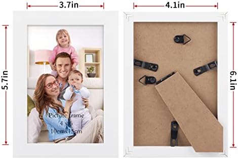 Giftgarden White 4x6 Picture Frame Pack of 12, Multi White Woodgrain 4 by 6 Photo Frames Bulk for Wall or Tabletop Display - Image 2