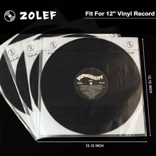 12" Vinyl Record Sleeves Inner 50 Pack, Thicker 3-Ply Anti Static Archival LP Master Style Inner Sleeve with Rice Paper for 33 RPM Records Protection - Image 6