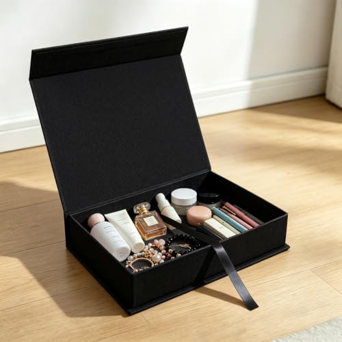 8x10 Photo Storage Box, Premium Linen Memory Box for Photos, Pictures, Certificates, Scrapbooking Supplies & Jewelry - Portable, Stackable Organizer for Home, Crafters & Collectors - Image 6