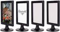 ALBEN Double Sided Standing Picture Frames - (Black, 4 count) 4x6 Inch Pedestal Photo Frame with Inserts and Base - 2 Sided Frame for Vertical Display by Alben