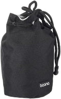 PATIKIL Soft Drawstring Lens Case, Lens Pouch Bag with Cotton Pad 3.9" OD Thick Fleece Cloth Camera Lens Bag for SLR Lens Water Cups, Black by PATIKIL