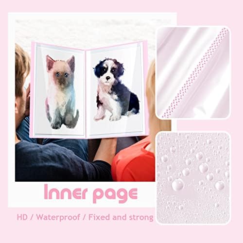 Henoyso 60 Pages Diamond Painting Storage Book A2 A3 Art Binder, Pink - Image 3