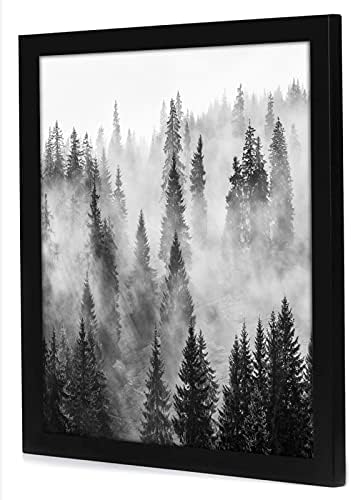 Americanflat 24x24 Poster Frame - Black Engineered Wood with Polished Plexiglass - Wide Picture Frame for Vertical or Horizontal Wall Display - Epic Collection - Black - Image 6