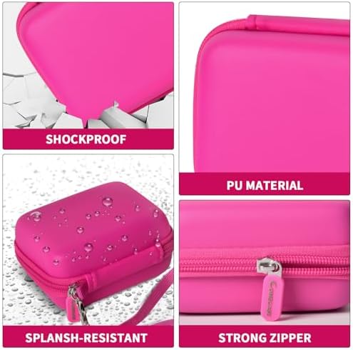 Comecase Digital Camera Case for Kodak PIXPRO FZ45 FZ55&CAMKORY, Rose Red - Image 4