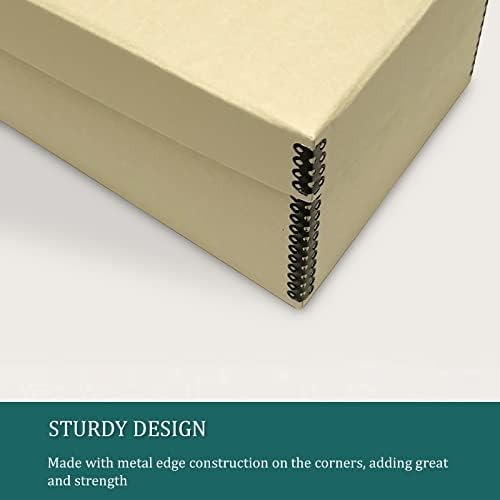 Golden State Art, Archival Photos Storage Boxes, 5"x8"x12", Tan - Image 4