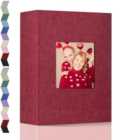 popotop Photo Album 4x6-100 Photos Photo Books with 100 Vertical Pockets,Linen Cover Albums for Family Wedding Anniversary Baby Vacation Pictures by Popotop