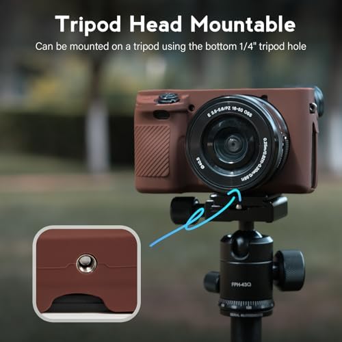 Case for Sony Alpha A6400 A6300, 2 Screen Protector, Dark Brown - Image 5