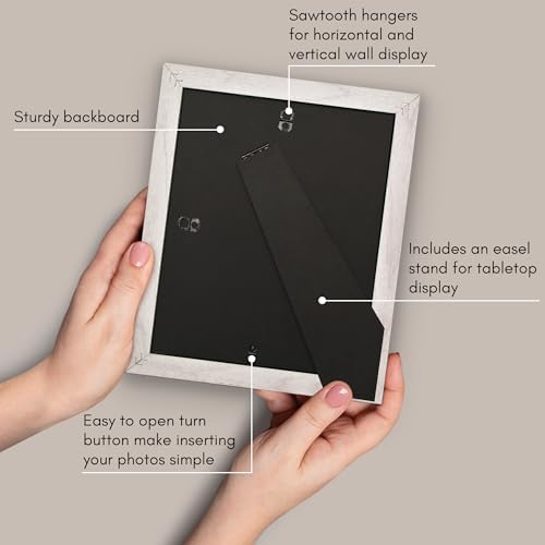 Americanflat 8x10 Picture Frame - Matted to 5x7 - Engineered Wood - White - Image 5