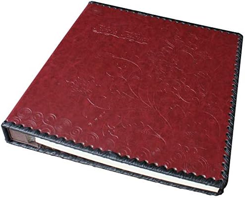 Photo Album Book, Family Album Self Adhesive Scrapbook, Leather Cover, Holds 3x5, 4x6, 5x7, 6x8, 8x10 Photos (Wine Red) - Image 4