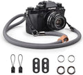 VOVMOEYA Nylon Braided Camera Rope Strap, Camera Neck Shoulder Strap with O-Ring for DSLR & Mirrorless Camera- Grey by VOVMOEYA