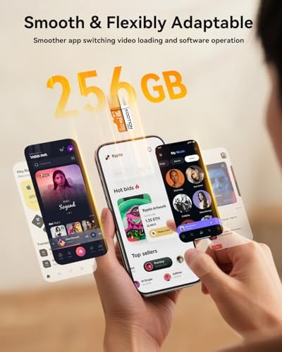 KOOTION Micro SD Card 256GB U3 TF Card with Adapter, V30, A1, Full HD, 4K UHD, UHS-I microSDXC Flash Memory Card for Smartphone - Image 4