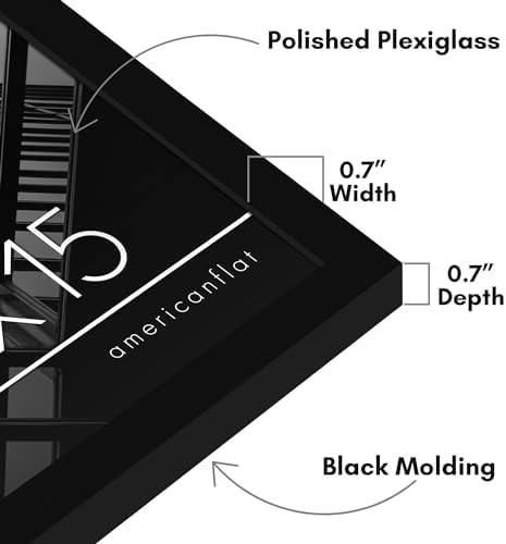 Americanflat 10x15 Picture Frame - Slim Molding - Black - Image 3