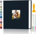 Photo Album Self Adhesive Pages Scrapbook, 13.2x12.8 Black 120 Pages by Aenbuslm