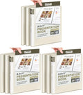 Dunwell Presentation Binder 24-Pocket, Displays 48 Pages, 8.5x11 Portfolio Binder with Plastic Sleeves, Storage and Organizer for Documents, Certificates, Projects, Photos (9 Pack, Ivory) by Dunwell