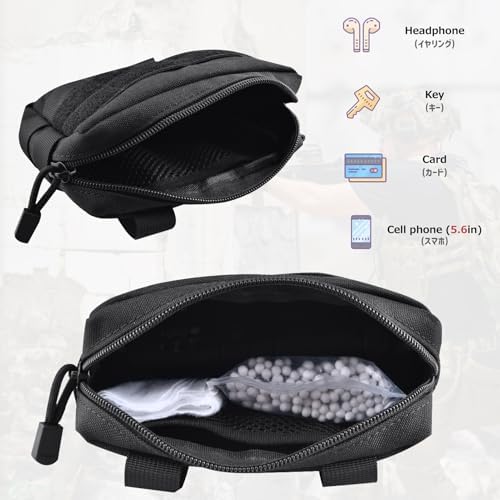 Azarxis Molle Pouches, Tactical Compact EDC Small Utility Pouch Waist Bags Sundries Storage Admin Organize Gear Gadget for Military Backpack - Image 5