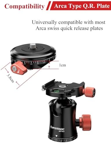 IFOOTAGE Komodo MP30 Tripod Ball Head Mount Dual 360° Panoramic - Image 3