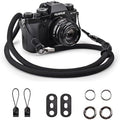 VOVMOEYA Nylon Braided Camera Rope Strap, Camera Neck Shoulder Strap with O-Ring for DSLR & Mirrorless Camera - Black by VOVMOEYA