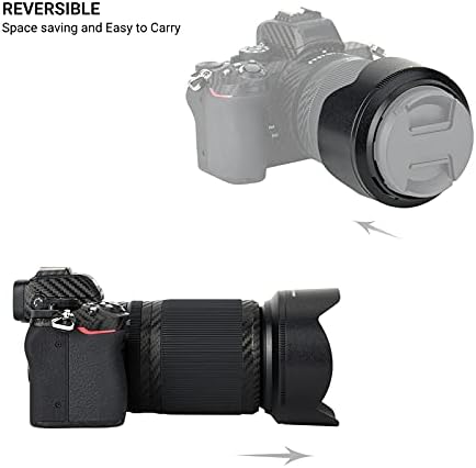 Lens Hood for NIKKOR Z DX 50-250mm F4.5-6.3 VR, NIKKOR Z 50mm f/1.8 S Lens, Reversible Lens Shade Replace Nikon HB-90A and HB-90 Hood, Compatible with 62mm Filters and 62mm Lens Cap - Image 4
