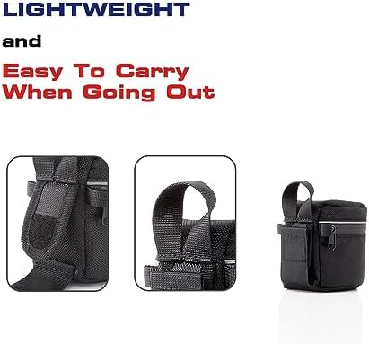 Camera Lens Case Lens Bag Compatible (3.15" x 3.15"(Nylon, Black)) - Image 5