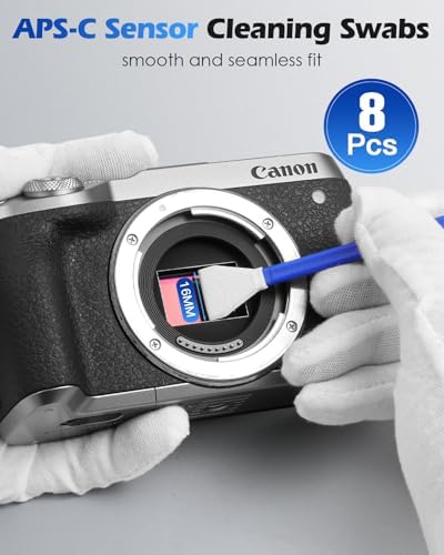Zacro Camera Cleaning Kit 16mm APS-C Frame Sensor Cleaning Swab*8 + 20ml Sensor Cleaner for DSLR SLR Digital Camera CMOS Sensor Cleaning, Compatible with Nikon Sony Canon - Image 2