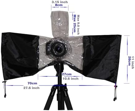Professional DSLR Rain Cover - Waterproof Camera Cover for Canon Nikon Sony Fuji Cameras & More, Photography Essentials with Lens Protector(-20℃/-4℉ Non-Freezing) - Image 2