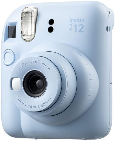 Fujifilm Instax Mini 12 Instant Camera Pastel Blue with Film Value Pack (40 Sheets) + Accessories Including Galaxy Carrying Case Strap, Photo Album, Stickers (Pastel Blue), Compact - Image 2