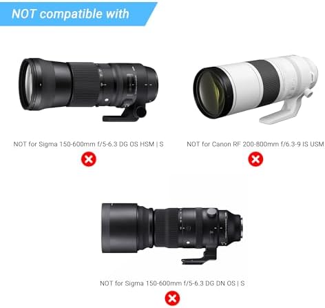 Large Camera Lens Case for Sigma 150-600mm C & Nikon 200-500 Below 5x11.4'' - Image 3