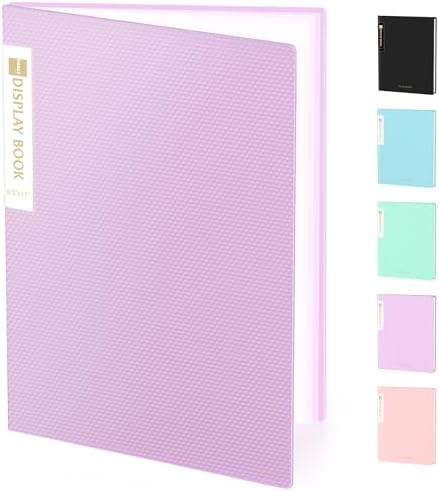 Sooez Binder with Plastic Sleeves 30-Pocket, Displays 60 Pages, 8.5"x11" by Sooez