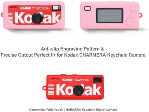 BOVKE Soft Silicone Case for KODAK CHARMERA Keychain Digital Camera, Pink - Image 2