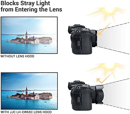 Reversible Tulip Lens Hood for Canon RF 16mm f/2.8 STM Lens, Lens Protector Replaces Canon EW-65C on Canon EOS R6 II R5 II R10 R8 R3 RP R Camera, Allow to Attach 43mm Filter and Snap-on Lens Cap - Image 3