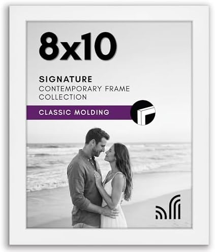 Americanflat 8x10 Picture Frame - Engineered Wood - White by Americanflat